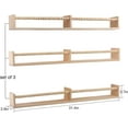 thumbnail image 3 of Nursery Book Shelves for Kids Rooms - 32 Inches Floating Wall Bookshelves Set of 3, Space-Saving Nursery Shelves with Beads Design for Kids Room, Bedroom and Study Room(Natural), 3 of 5
