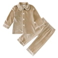 thumbnail image 4 of Gubotare Boys Pajamas Long Sleeve Soft Breathable Baby Toddler Boys Girls Snug fit Pjs Pajamas Set Sleepwear Daily Size 9 12 Months (Khaki,9-12 Months), 4 of 9