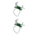 thumbnail image 1 of Qarigey Tocado de malla para mujer, banda para el pelo para niña Verde oscuro 2Conjunto, 1 of 6