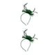 thumbnail image 3 of Tocado de malla Qarigey mujer accesorios fotografía Verde oscuro 2piezas, 3 of 6