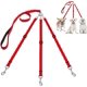 thumbnail image 1 of Correa para perro (roja), 1 Uds., correa para perro, 3 correas desmontables para perro, acoplador Triple ajustable, cuerda de tracción para caminar ER, 1 of 5