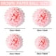 thumbnail image 4 of Ounissouiy Juego de bolas de papel con pompón de papel rosa de 7,8 pulgadas, pañuelos colgantes para fiesta de cumpleaños, decoraciones de Kits de decoración para fiestas Rosa 12 pulgadas, 4 of 6