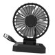 thumbnail image 1 of Ventilador de escritorio de viento fuerte de rotación de ventilador de circulación de aire de refrigeración de coche automotriz 360  degree Cabeza única 5V Zulema Mini ventilador de coche, 1 of 8