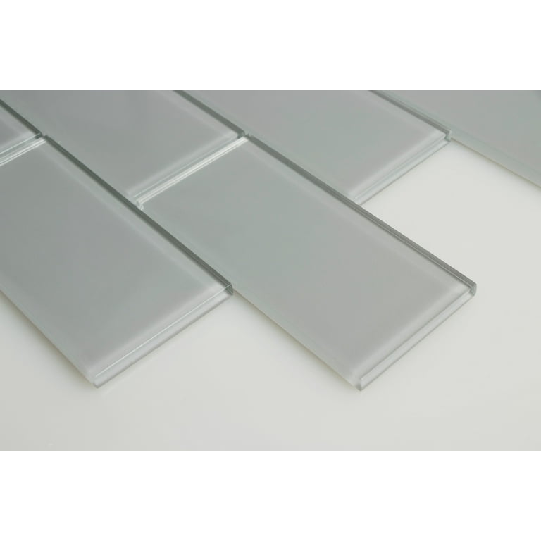 WS Tiles - Premium Soft White 3 in. x 6 in. Glass Subway 12 in. x 12 in. Mesh-Backed Wall Tile (5 sq. ft. / Case) WS Tiles - Premium Soft White 3 in. x 6 in. Glass Subway 12 in. x 12 in. Mesh-Backed Wall Tile (5 sq. ft. / Case)