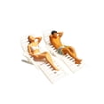 thumbnail image 1 of Chaise de Plage en Résine Longue Inclinable Modèle Scène Miniature Scène de Vie Créative 1:87 Blanc, 1 of 8