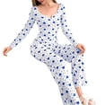 thumbnail image 2 of LIZUOJUN Cute Pajama Sets for Women Long Sleeve Pants Sleepwear 2 Piece Lounge Set Soft Comfortable Breathable Pjs Loungewear V Neck Heart Print Pajama Casual Sleepwear - L, 2 of 7