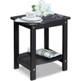 thumbnail image 1 of Table d'Appoint Extérieure, Petite Table Adirondack à Deux Niveaux en HIPS, Table Carrée Imperméable pour l'Extérieur, Tables d'Extrémité Modernes pour Balcon, Patio, Piscine, Plage, Véranda, Terrasse, Usage Intérieur Ou Extérieur, Noir, 1 of 14