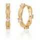 thumbnail image 1 of Aretes Xtellar Dorados Nodo Con 4 Zirconias Brillantes, 1 of 4