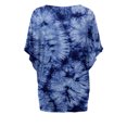 thumbnail image 3 of Made by Johnny Women's Kimono Style Loose fit Short Sleeve Dolman Tie Dye Cardigan L NAVY, 3 of 4