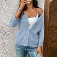 thumbnail image 5 of Sevevn Womens Lightweight Summer Cropped Cardigan 3/4 Sleeve Button up Thin Bolero Crochet Knit Shrug Sweater, 5 of 6