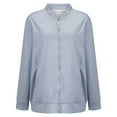 thumbnail image 5 of Breezora Women's Casual Zip Up Windbreaker Jacket With Pockets Lightweight Comfortable Outerwear Coat S Size Grey, 5 of 8