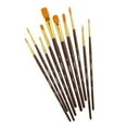 thumbnail image 3 of Kingart All-Purpose Art, Craft & Hobby Brown Paint Brushes, Set of 10, for Adults and Kids, 3 of 6