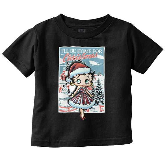 Betty Boop Be Home For Christmas Toddler Baby Girl T Shirt Brisco Brands 6M