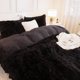 thumbnail image 3 of Juego de edredón Andency Fluffy Black King Size, 3 piezas, 3 of 8