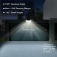 thumbnail image 3 of LUOWAN Solar Light Outdoor 1400LM LED Powerful Outdoor Solar Lamp, 5500K Solar Motion Sensor Light with 2 Adjustable Heads, IP65 Waterproof Floodlight for Garden Parking Patio, 3 of 4