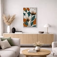thumbnail image 5 of Framed Canvas Print Abstract Floral Wall Art Boho Botanical Decorative for Living Room Bedroom - 16"x24" WHITE, 5 of 8