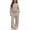 Khaki, variant on Girls Sweatsuit Fashion 2 Piece Hoodie and Sweatpants Set 5-13 Years | Girls Athletic Sets Hooded Sweatshirts and Wide Leg Joggers Warm Tracksuit with Pockets Fall Winter Back to School Clothes