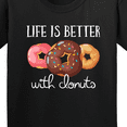 thumbnail image 4 of Inktastic Life is Better with Donuts Youth T-Shirt, 4 of 5
