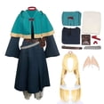 thumbnail image 3 of Disfraz de fantasía de Marcille Dungeon Meshi para mujer adulta, vestido, capa, pelucas, atuendo, ropa de carnaval de Halloween, 3 of 5