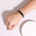 thumbnail image 2 of 12mm Black Plating Matte Bracelet Men's Stainless Steel Male Jewlery Gift Bangle, 2 of 9