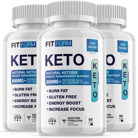 3 Pack Fit Form Keto Pills Advanced Ketogenic Formula 180 Capsules