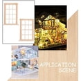 thumbnail image 7 of 4 Pcs 1:12 Scale Dollhouse Window Dollhouse Furniture Miniature Mini DIY Wooden Window Dollhouse Decorations for Dollhouse Wall Decorations DIY Scene Doll Home Furniture Craft, 7 of 7