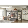 thumbnail image 4 of Tcbosik Full Over Twin & Twin Bunk Bed,Triple Bunk Bed With Drawers, Gray, 4 of 9