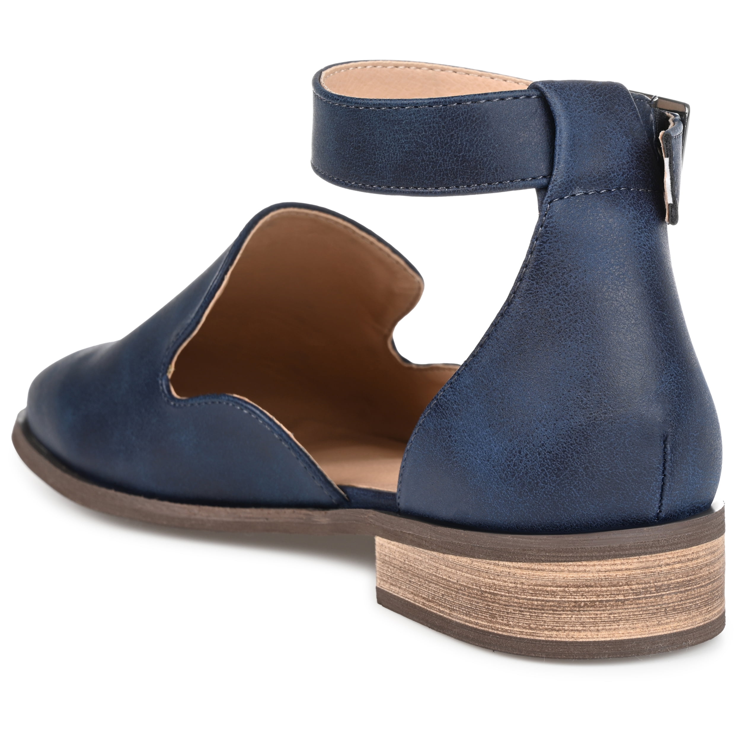 Journee Womens Loreta Buckle Square Toe Loafer Flats, Widths Available