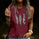 thumbnail image 2 of Moda mujer Casual sin mangas impreso señoras sudaderas Tops camisa chaleco fino Fridja qr2096, 2 of 6