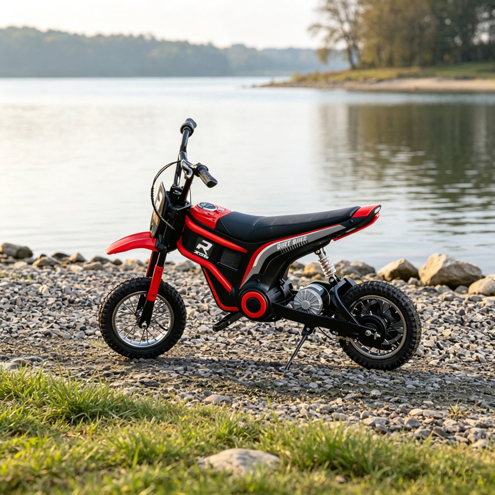 12" Kids Electric Dirt Bike, 24V 350W Motor, Up to 15 MPH Powerful Speed, Ride-On Toy for Young Racers, Red