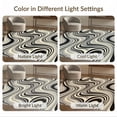 thumbnail image 7 of ODIKA 5'x7' Washable Area Rug Modern Marbled With Boho Swirling Vein Motif Accents Abstract Flowing Dynamic for Guest Room, Lounge, Apartment, Non-Slip Low Profile, Stain Resistant, 7 of 7