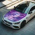 thumbnail image 4 of FORUDESIGNS Dolphin Moon Print Car Hood Cover, Stretchable Breathable Automotive Hood Covers Protective Elastic Fabrics Car Hood Decoration and Protection Fit Truck Sedan SUV, 4 of 8