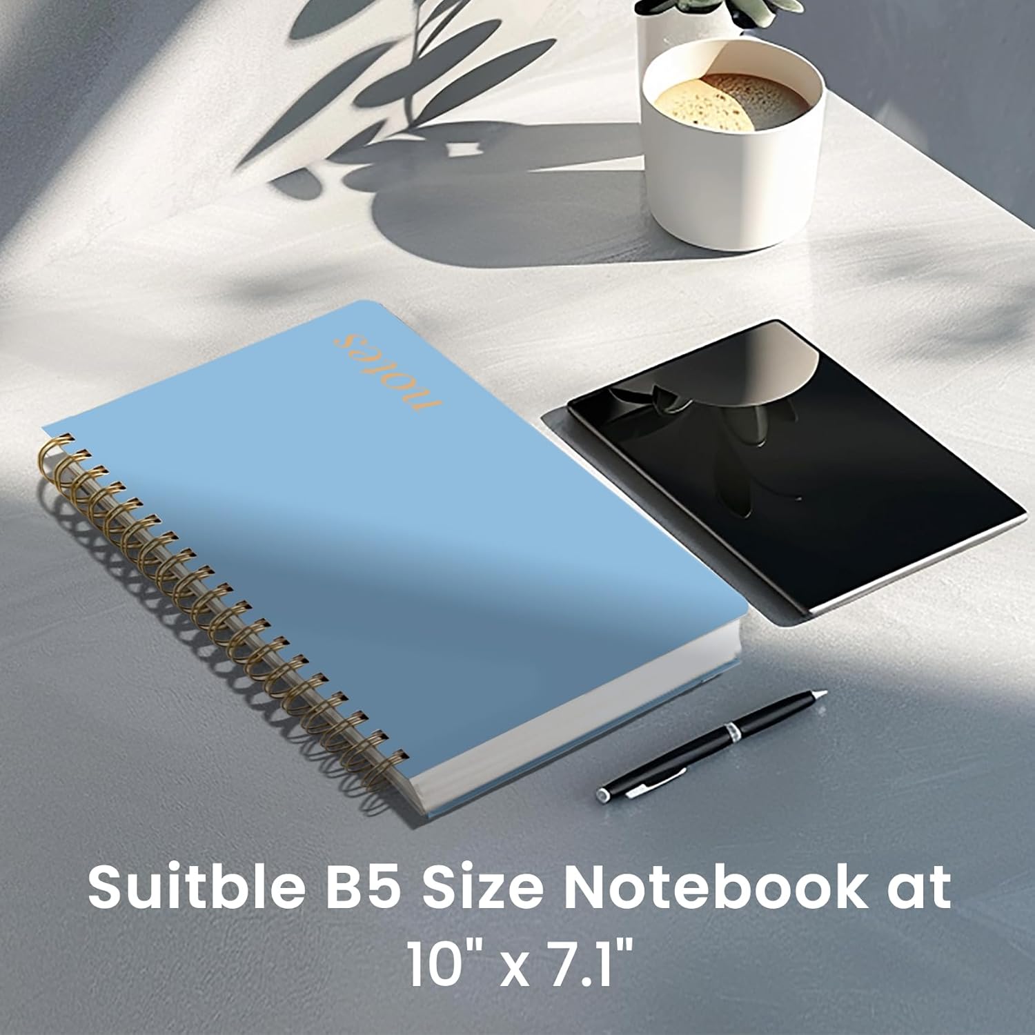 Lined Spiral Notebook Journal for Work, 300 Pages Thick B5 (7.1"x10") College Ruled Journal for Women & Writing, Hardcover Notebook for Note Taking, Perfect for Office Home School, Perfect for