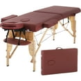 thumbnail image 1 of BestMassage Table de Massage Lit de Massage Hauteur Réglable 73 Pouces Portable 2 W Étui de Transport Visage, Bourgogne, 1 of 7