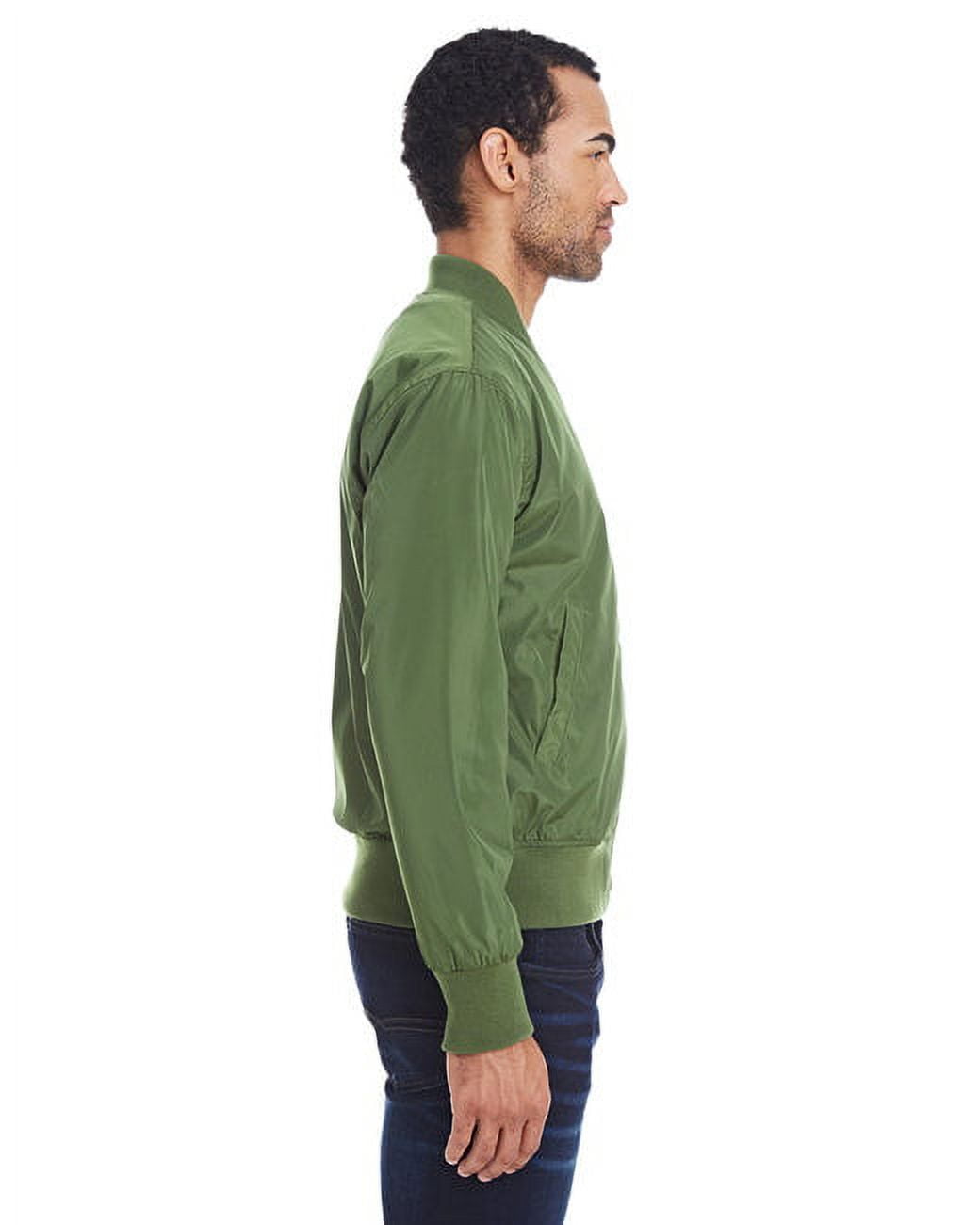 Threadfast Apparel 395J Bomber Jacket-Black Vegan Leather-XS