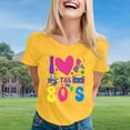 thumbnail image 2 of Trendfront Womens Retro 80s Graphic Tee I Love The 1980s Crewneck Short Sleeve T Shirt Neon Party Casual Summer Tops, 2 of 4