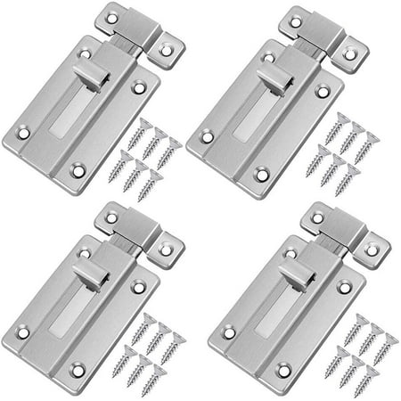 Sliding Door Bolts 4 Sets Stainless Steel Safety Door Latch Sliding ...