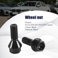 thumbnail image 5 of 4Pcs Black Wheel Bolt Lug Nut for E30 E36 E46 E60 E90 36136781150, 5 of 10