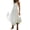 White, variant on Women's Square Neck Midi Cami Dress with Zipper Partially Lined for Everyday Wear 95% Polyester 5% Spandex Collection