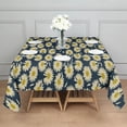thumbnail image 3 of Darkblue Daisy Flower Yellow Centers Pattern Square Tablecloth,Waterproof Square Table Cover,Wipeable Spillproof Washable Table Cover for Home Kitchen Party Decor 60"x60"(152x152cm), 3 of 6