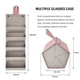 thumbnail image 2 of Sunglasses Storage Organizer Holder Foldable Travel Case with 5 Slot Compartments for Multiple Glasses, 2 of 4