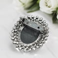 thumbnail image 6 of Vintage Antique Brooch Silver Tone Clear Crystal Rhinestones Grey Cameo Pin, 6 of 6