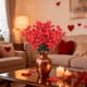 thumbnail image 4 of Decoración de ramos para San Valentín | Flores de tela sintética y plástico para escritorio y decoración romántica | Ramo artificial de 55 cm | 1 unidad, 4 of 6