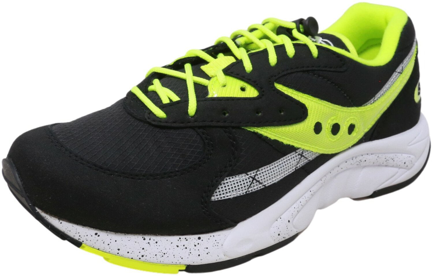 Mens Hi-Tec Synthetic Lace Up Casual Trainers Neon White/Navy & Black.