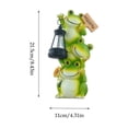 thumbnail image 3 of Linnome Solar Powered Frog Shaped Garden Lantern - Resin Construction for Outdoor Use, Auto-On/off Function for Convenience, 3 of 6