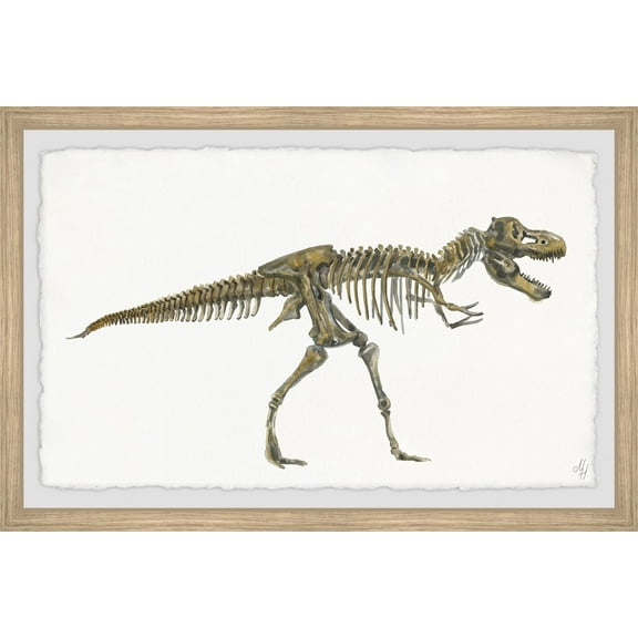 Marmont Hill Tyrannosaurus Skeleton Framed Wall Art, 24.00" x 1.50"