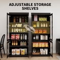 thumbnail image 4 of 71" Tall Pantry Cabinet with 6 Adjustable Shelves,Black Storage Cabinet with Glass Doors,Sturdy Freestanding Cupboard for Kitchen Organization,Living Room, 4 of 10
