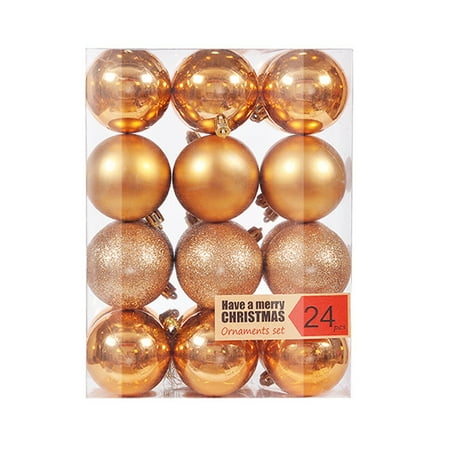 

Chicmine 24Pcs Christmas Ball Shiny Christmas Balls Pendants Xmas Hanging Tree Pendants for Party Home Decor