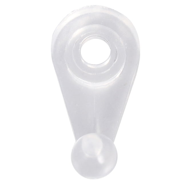 Phenofice 100Pcs Fixing Clips Glass Transparent Plastic Small Clips for Mirror Cabinet and Closet Use