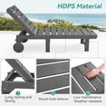 thumbnail image 4 of Dycanpo Chaise Lounge Chair Outdoor Set of 4, with Adjustable Backrest & Wheels, Dark Gray, 4 of 8